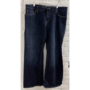 Old Navy Men's Blue Cotton Blend Dark Wash Authentic Loose Jeans Size 40x32"